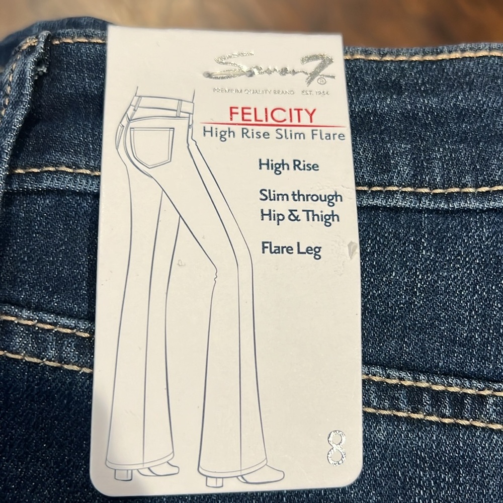 Seven and seven felicity Slim flare, high-rise jeans, blue color, new - Picture 8 of 11